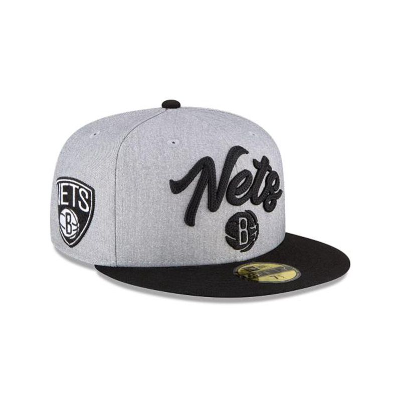 NBA Brooklyn Nets Draft 59Fifty Fitted (FRD8496) - Grey New Era Caps